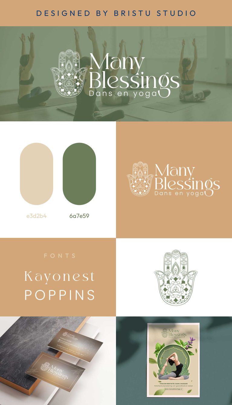 Manyblessings Yoga Studio- Brandboard - Designed by Bristu