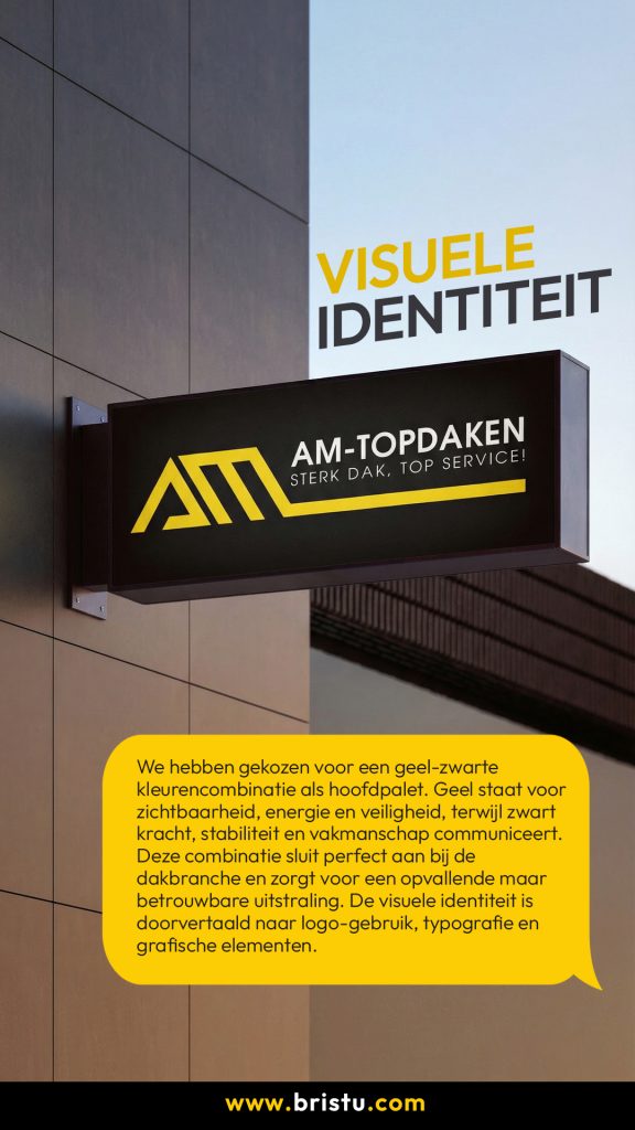 Visual identity en website design voor AM-TOPDAKEN door Bristu Studio